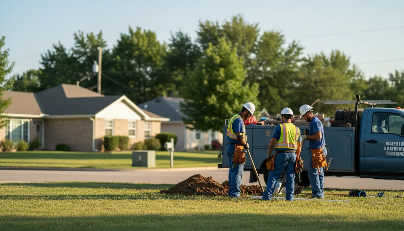 Residential water line and bathroom plumbing service in Resaca, GA